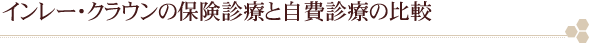 インレー・クラウンの保険診療と自費診療の比較