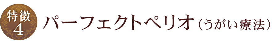 【特徴4】パーフェクトぺリオ （うがい療法）